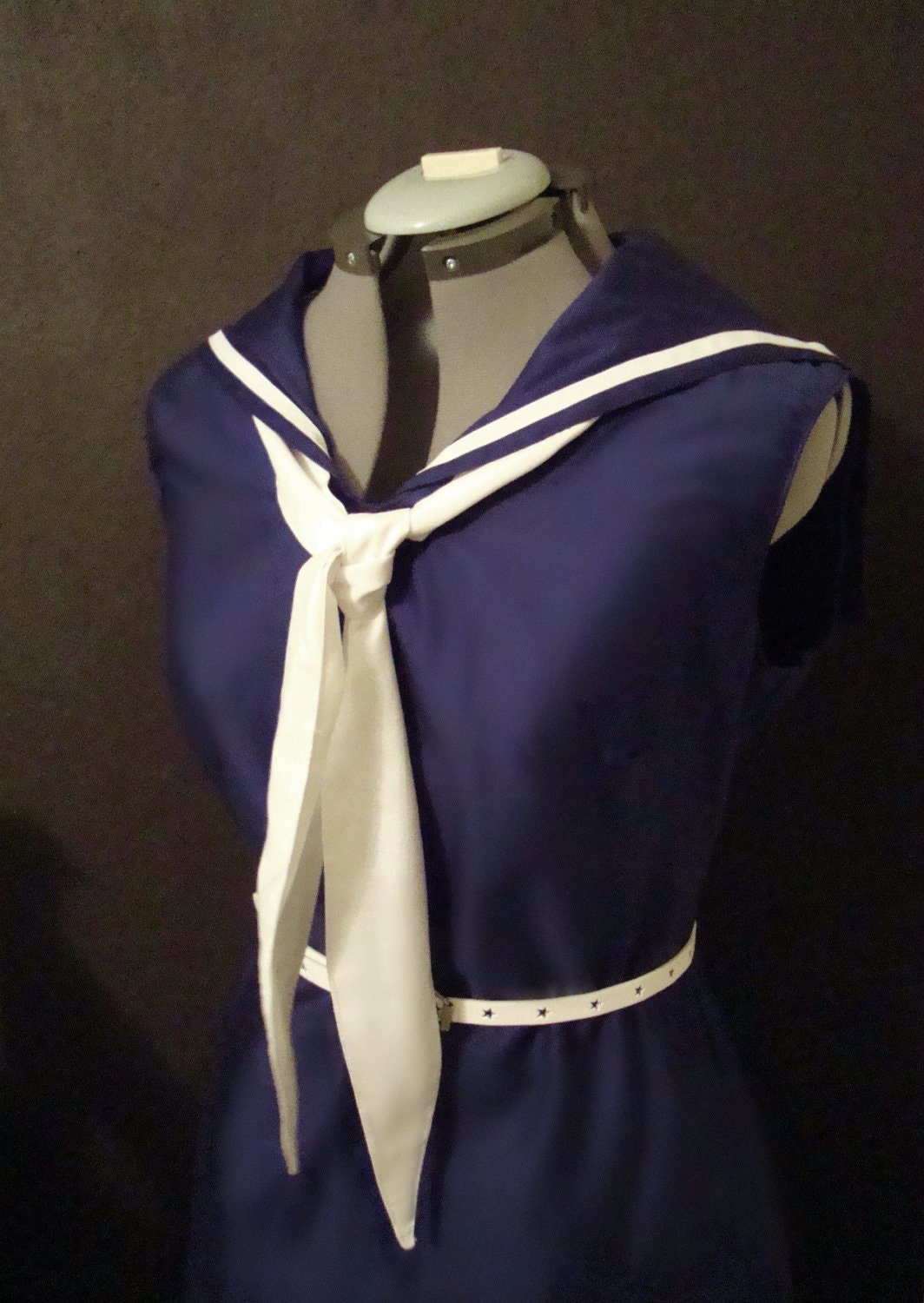 Sailor Dress with Detachable Collar and Tie  3 Pieces Size 12
