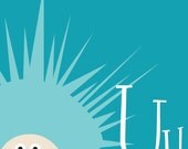 U is for Urchin Animal Alphabet Print