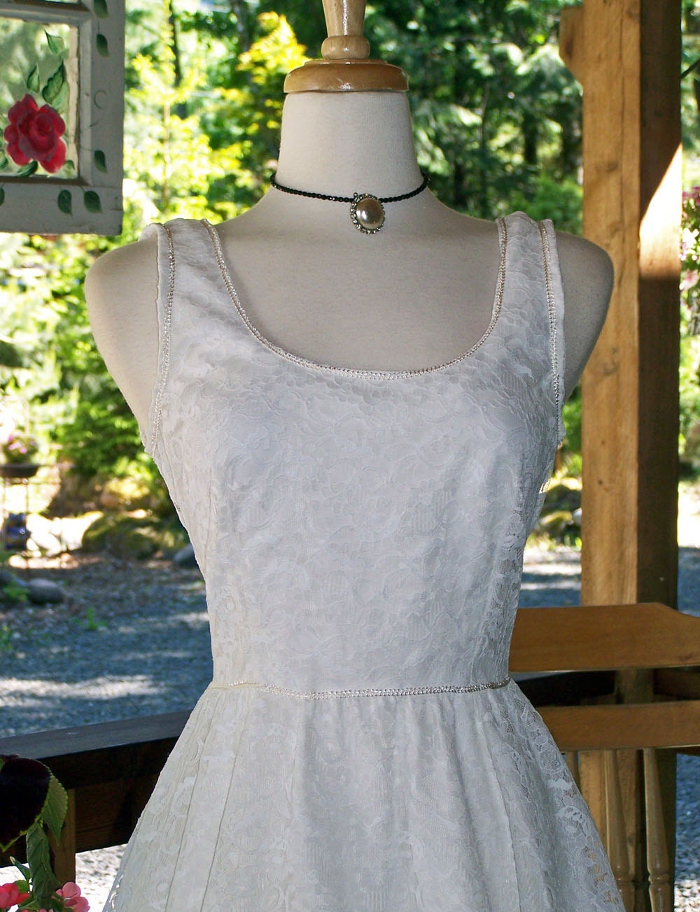 Sweetheart Lace Summer Wedding Dress-CRBoggs Original-OOAK