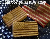 Grungy Primitive Americana Flag Soap-Hand poured- Scented OFG TEAM