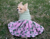 Crochet Pattern---------------- SPRING FULL LENGTH Dog Dress