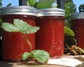 Strawberry Banana Jam Organic Preserves 8 oz Jar