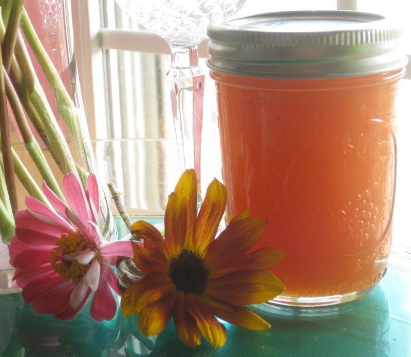 French Vanilla Peach Sauce All Natural 8 oz Jar Jam