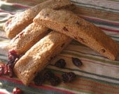 Whole Wheat Honey Cherry Biscotti 1 dz Cookie Wedges