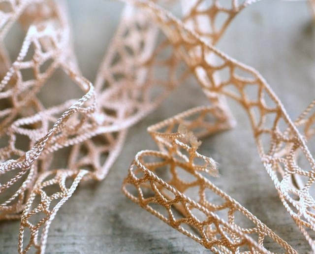 Antique Pale Peach Lace Trim