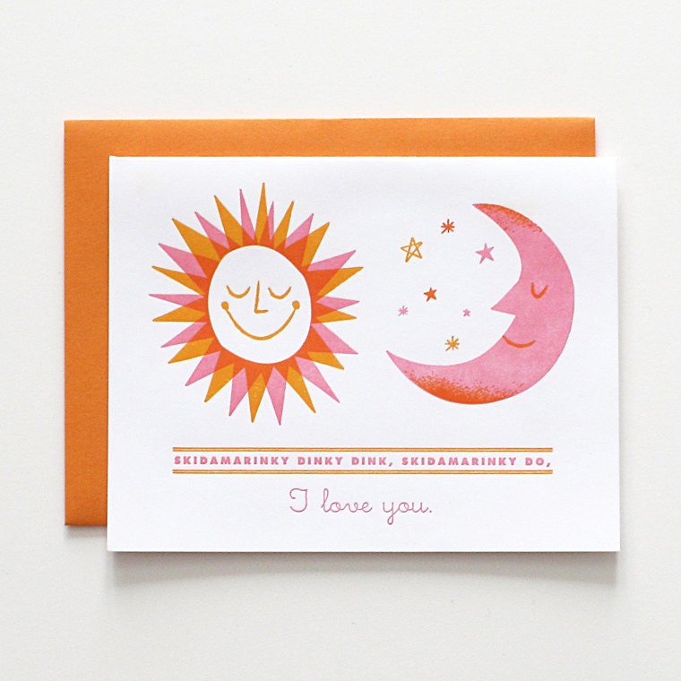 Letterpress Valentine Card // Skidamarink