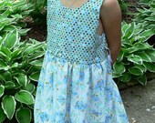Girls Flouncy Sundress - Vintage Upcycle - Size 7-10
