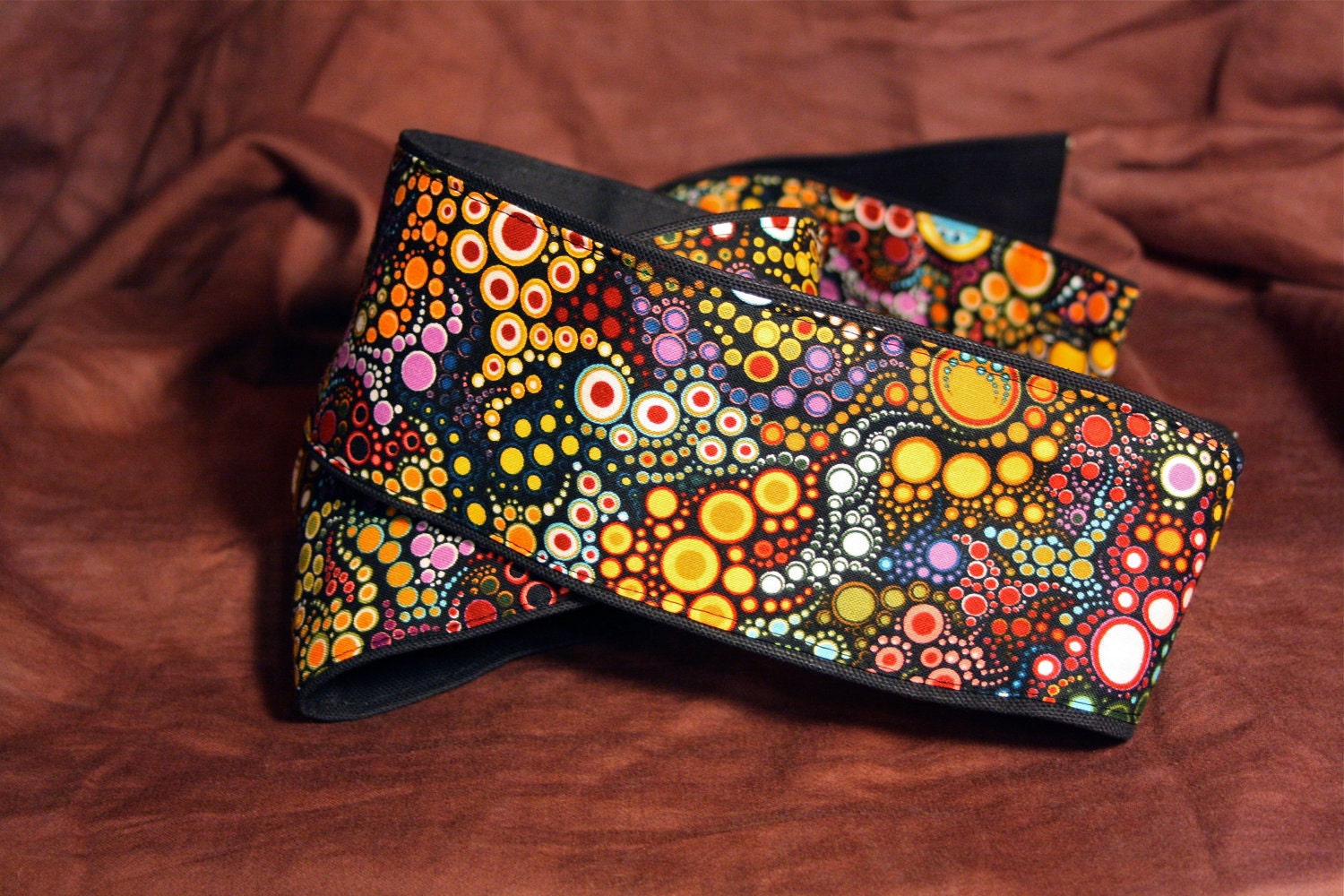 Vegan Mandolin Strap-Galactic pattern-Made to order, a-style or f-style