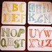 Alphabet Coasters Letterpress Set of 8