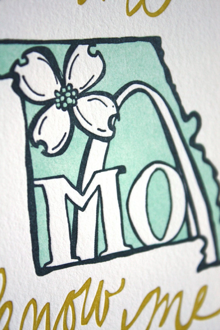Missouri State Series Letterpress Print
