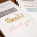 Letterpressed Thank You Notes Set of 8