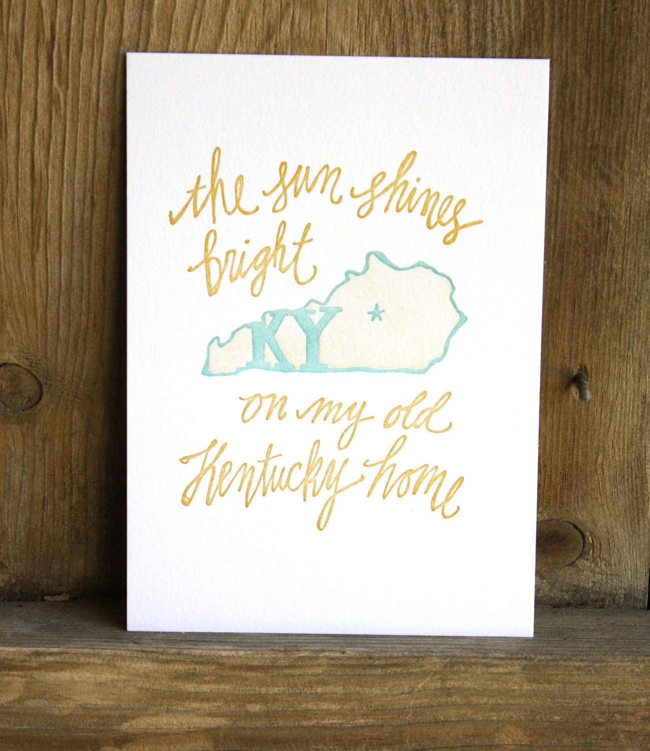 Kentucky Letterpress Print