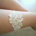 Royalty elegance ivory lace wedding garter bridal garter ivory lace garter with beautiful bridal quality embroidery