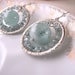 LUNA aquamarine sterling silver wire wrap earrings