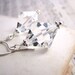 Vintage Swarovski crystal drop earrings sterling silver