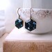 Sapphire Hex on You earrings vintage sapphire blue rhinestones