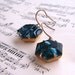 Sapphire Hex on You earrings vintage sapphire blue rhinestones