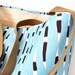 Reserved For Shannon Handmade Tote Bag with Blue Porcupine Quills Graphic Print