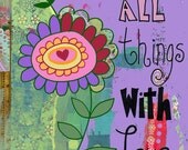 Colorful and Inspirational Floral Collage Art