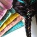 Rainbow Fishtail Braid Hair Extension Kit - wefts weave human hair falls wigs free people - LAST ONE