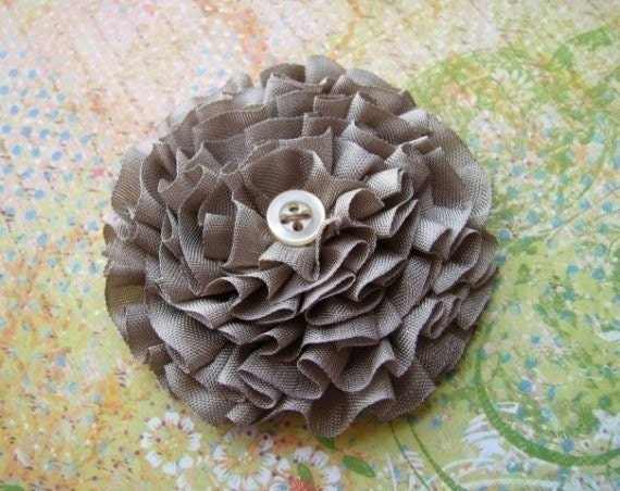 Bella ribbon flower brooch TUTORIAL. PDF