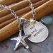 Sun Sea Sand Serenity.....hand stamped sterling silver Beach necklace