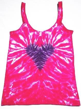 Women's Tie Dye Cotton Heart Summer Boutique Tank Top