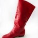 Vintage Red Leather 80's Vintage Boots Sz 6 1/2