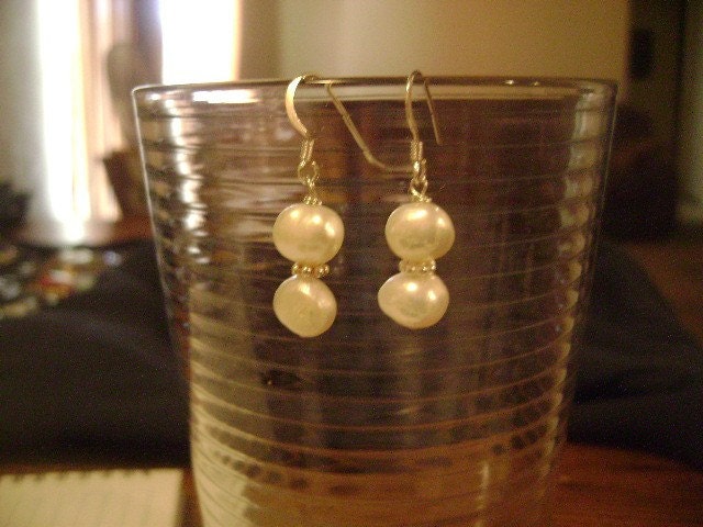 Earrings White Pearl  Bridal Bliss Wedding Earrings