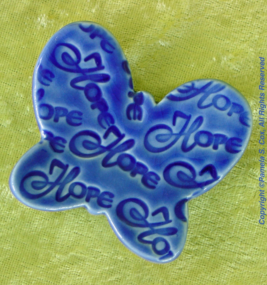 Butterfly Trinket Dish Hope in Blue