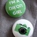 Camera Girl - full set of 6 badges / pins / buttons