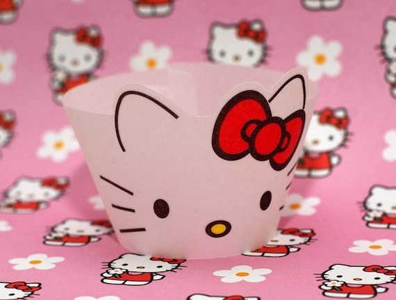 Hello Kitty style Cupcake Wrappers