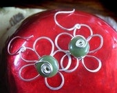 Jewelry tutorial earrings - Wire Flower Earrings with bonus Making Earwires Tutorial  No 30