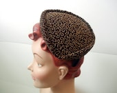 1950's Hat / The Bronze Age Vintage 50's Beaded Hat - Planetclairevintage
