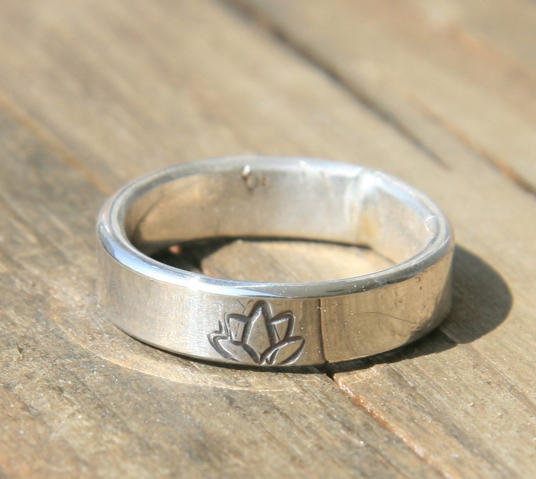 Thick Personalized Ring  -- Sterling Silver