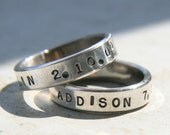 Mother's Ring  - Silver Jewelry - Personalized Handstamped Ring - Mother's Day Jewelry