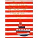 A Love Letter Print / Submarine Dark Navy Red, Illustration Art Print Animal Children decor, Kids Room, Wedding Birthday Anniversary Gifts