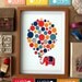 Little Elephant, Big Dream Illustration Art Print Animal Children decor, Kids Room, Wedding Birthday Anniversary Gifts