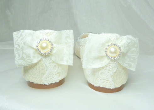 TWINKLE TOES Ballet Flats ... vintage lace, Swarovski crystals, pearls and glass embellishments