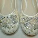 TWINKLE TOES Ballet Flats ... vintage lace, Swarovski crystals, pearls and glass embellishments