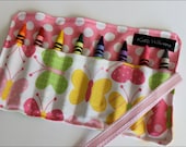 Mini Me Butterfly Crayon Roll Organizer-8 Crayola Crayons Included-Great Gift or Christmas Stocking Stuffer