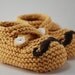 Mr. Mustache Yellow Baby Booties