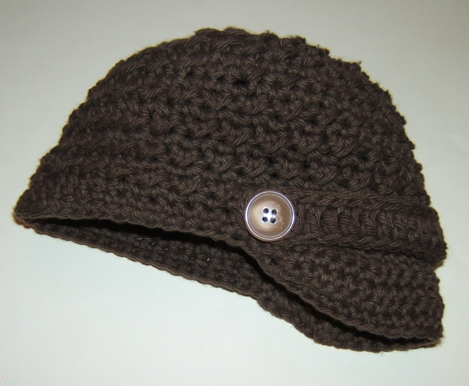 Newborn Newsboy Beanie with removable Car Applique - Hand Crocheted, Gray, Blue, White