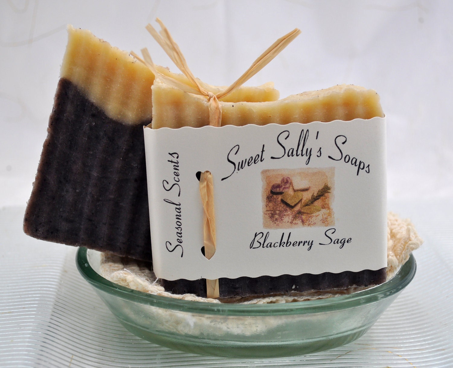 Blackberry Sage Organic Soap, Handmade Hot Process Soap, Vegan