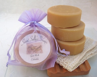 Calendula Goat Milk Organic Handmade Soap, Cold Process Soap