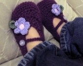 Download Now - CROCHET PATTERN Toddler Boutique Mary Janes Slippers - Pattern PDF