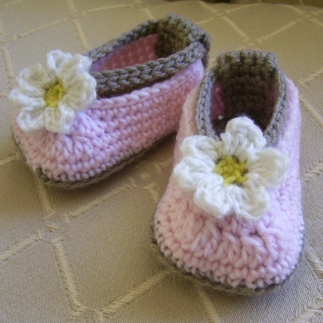 Download Now - CROCHET PATTERN Daisy Baby Ballet Flats - Baby/Toddler - Pattern PDF