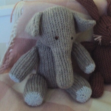 Download Now - CROCHET PATTERN Knit-Look Crocheted Elephant - Pattern PDF
