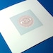Letterpress Print Anchor Ahoy There Red & Blue