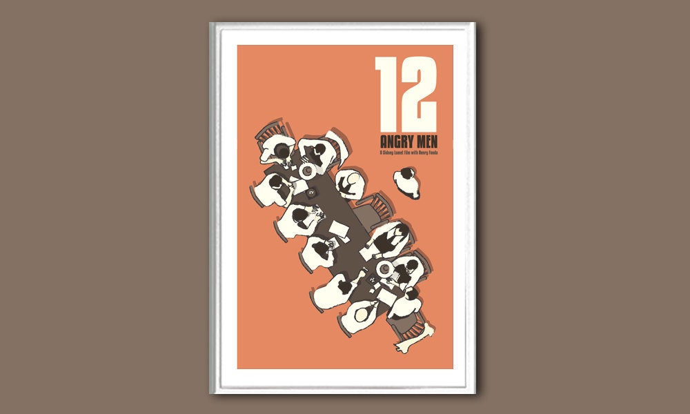 Movie poster 12 Angry Men 12x18 inches retro print